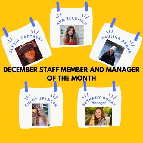 December Staff Members and Manager of the Month